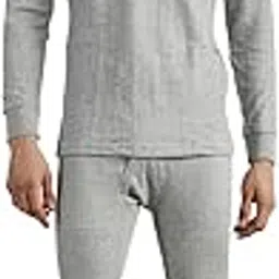 majik Men's Cotton Thermal Top and Lower Set| Round Neck Full Sleeve Thermal Upper and Bottom Set Size XL Grey-picture-11