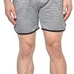 CHKOKKO Men Shorts for Gym Sports or Running | Dry-Fit Fabric Single Layered Active Summer Workout Wear Knee Length Regular Fit | Elastic Waist with Front and Back Pockets-image-85