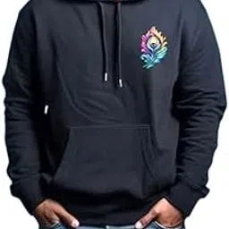 pvs trend Stylish and Comfortable Solid Black Fleece Hoodie for Men and Boys-picture-50
