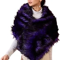 inweave Purple Black Faux Cape-picture-12