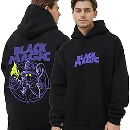 tdoc Men's Loose Fit Eye Catchy Printed Hoodie with Muff Pocket-picture-39