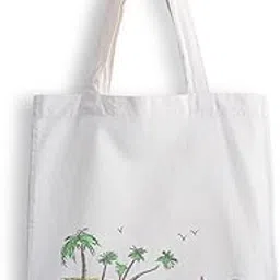 ashvah Canvas Tote Bags for Women, College Bag for Girls, Tote Bag for Shopping, Travel & Beach Bags for Women - Beach - D No - 076-picture-23