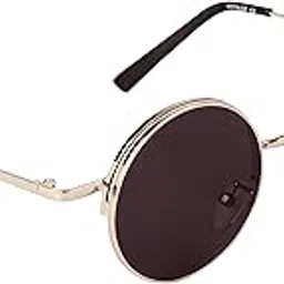 voyage UV Protected Round Men & Women Sunglasses - (B80495MG3504T | Black Lens | Silver Frame)-picture-26