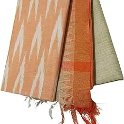 haider ali and sons Pure Cotton Ikkat Unstitched Suit Set for Women with Dupatta | Ikat Salwar Suit Dress Material for Women & Girls image 1