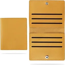 kraptick Card Holder for Men and Women - Elegant and Versatile Card Organizer, Credit Cardholder, Card Case, Card Pouch (Yellow)-picture-23