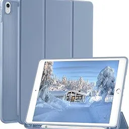 Robustrion Cover for iPad Air 3rd Generation Cover 10.5 inch Flip Case with Pencil Holder - Blue Grey-picture-25