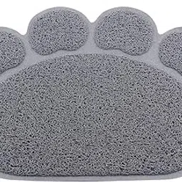 Foodie Puppies Cat Litter Trapping Mat - (Paw Design, Large), Traps Mess from Box, Protects Floors, Urine-Proof, Washable, Soft on Kitty Paws, Easy To Clean Scatter Control Traps (45x60cm, Grey)-image-2