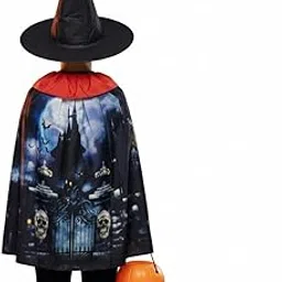 YUPPIN Halloween costume dress for boys and girls with cap and draculla teeth-picture-22