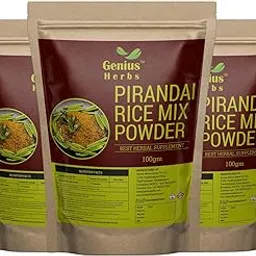 Genius Herbs Pirandai Rice Mix Powder - 100gms | For Bone Health | Supports Wound Healing | Controls Menstrual Disorders | Good for Joint Health | Treats Respiratory Disorders | No Preservatives | Pack of 3-picture-14