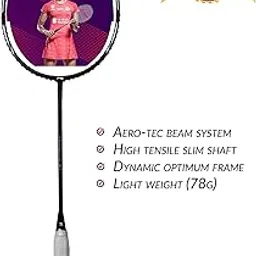 Li-Ning Windstorm 78+ Badminton Racket Carbon-Graphite, Unstrung (Black/Silver/Blue)-picture-20