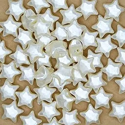 Satra Traders White Star Pearl Plastic Beads | Size : 19mm | Qty : 100g | PB280-image-41