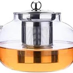 BLISS START Large Glass Teapot Stovetop Kettle with Stainless Steel Removable Infuser/Strainer, Loose Leaf Tea Pot Maker, Stovetop Safe and Strainer, Perfect for Tea and Coffee Carafe (1000 ml)-picture-24