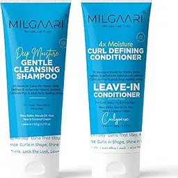 Deep Moisture Curl Defining Shampoo & 4x Moisture Leave-In Conditioner Combo Kit | Gentle Cleansing, Frizz Control, & Definition for Curly, Wavy, Dry Hair | 3X Moisture Boost - Shea Butter, Marula Oil - 50gm Each-image-29
