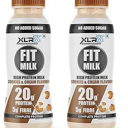 XLR8 FitMilk Protein Milk, 20g Protein, 5g Fibre, Cookies & Cream, 300ml (Pack of 2)-picture-59