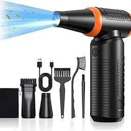 Emanjor Electric Air Duster Jet Fan Blower, with Brushless Motor, 3 Adjustable speeds- for Keyboard, PC, Car, Air Bed, and Home Cleaning Reusable Replaces Compressed Air Cans-picture-25
