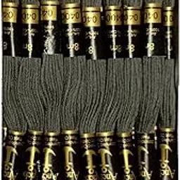 Anchor Cross Stitch/Long Stitch Embroidery Cotton Threads,Pack of 10, 8 Mt Each Skeins, Grey (400)-picture-22