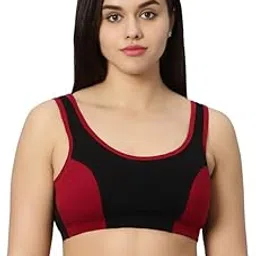 blue nixie Cotton Material T Shirt Sport Bra with Wirefree Support Regular Straps-picture-33