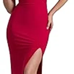 traquila Off Shoulder Women partywer Bodycon Dress with Slit on The Front-picture-22