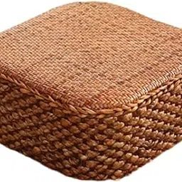 ATORSE Rattan Seat Cushion Yoga Mat Floor Pillow for Farmhouse Tea House Restaurant Dark Square Stool-picture-16