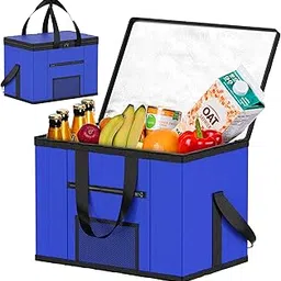ZENO Cooler Bag | 28L Cool Bag Box | Thermal Food Delivery Bag | Large Insulated Picnic Lunch Bag | Cool Box | Grocery Shopping Bags | Cooling Bag for Camping BBQ Shopping Fishing Family Outdoor-picture-28