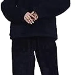 secret wish Faux Fur Hooded Winter Night Suit/Top & Pyjama/Pocket/Co-ord/set/Full sleeves-picture-39