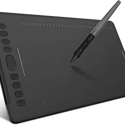 HUION 2019 Inspiroy H1161 Graphics Drawing Tablet Android Devices Supported 8192 Pen Pressure with Battery-Free Stylus 10 Shortcut Keys Black-picture-30