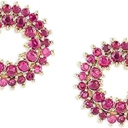 zaveri pearls Pink Cubic Zirconia Contemporary Brass Studs Earring For Women-ZPFK14572-picture-27