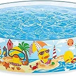 Aseenaa Baby Pool Bath Water Tub for Kids Soft Inflatable Kid's, 4Ft 0-6 Years 4 Feet Kid’s Swimming Tub for Children Bathtub Swim Tubs Outdoor & Indoor Bathing (Round 4Ft)-picture-31
