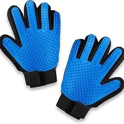 Pets First Pet Grooming Gloves - Deshedding, Brushing, Cleaning Tool & Fur & Hair Remover for Dogs & Cats - Prevents Matted Coats - Soft Bristle Brush, Adjustable Straps, Breathable Mesh Fabric-picture-55