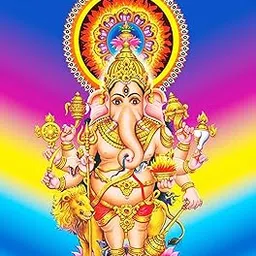 Kundan Store - Ganesha Vinayaka (Pack of 2) Wall Sticker, Large Size, 12 * 18 Inches, Multi Color, Glossy Print-picture-20