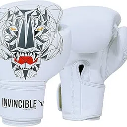 Invincible Limited Edition Combat Gloves Tiger Print White Color 14 OZ-picture-17
