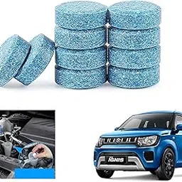 Asryd Car Wiper Detergent Effervescent Tablets Auto Windshield Cleaner Glass Tablets| Better Visibility | Safer Driving | Made in India | for Maruti Suzuki Ignis (10 Tablets), Sky Blue-image-99