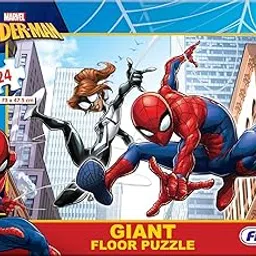 Frank Marvel Spider-Man Giant Floor Puzzle (24 Pieces) – Big Size Puzzle for Kids 3 Years & Above – Fun and Engaging Brain Booster Game for Enhanced Focus and Imagination – 90146 image 1