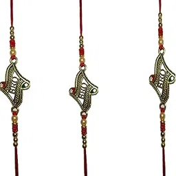 bhavya sales Traditional Collection Of Stone Rakhi Pack Of 2-picture-40