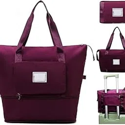 Capacity Folding Bag, Travel Lightweight Waterproof Carry on Luggage Bags with Fixed Strap, Dry and Wet Separation Foldable Travel Duffel Bag for Weekender Overnight Sports Gym Bag.-image-24