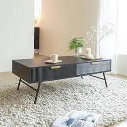 Goldview Furniture Solid Wooden Leganza Coffee Table | Handmade Center Table for Living Room, Bedroom & Home | Modern Rustic Design-image-22