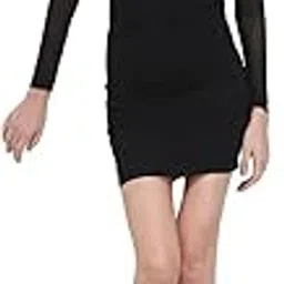 Women Solid Bodycon Mini Dress-image-0