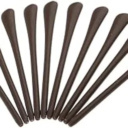 JAZZY PEARLS 10Piece Silicone Eyeglasses Temple End Tips Ear Sock Tubes Replacement Brown-image-38