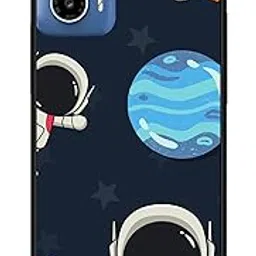 NDCOM for Motorola Moto G34 5G Back Cover Blue Illustrative Astronaut Printed Metal Case-picture-67