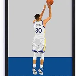 QUOTE - UNQUOTE ART Stephen Curry Basketball Poster Frame Basketball Merchandise - Original Sports Art - 11x14 inches - Black Frame-picture-47