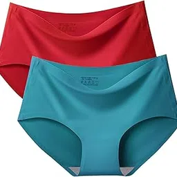 shoppy villa with sv logo Shoppy Villa Women's Cotton Hipsters Victoriya-Panty Multicolor Seamless Lycra Free Size Pack of 2-picture-30