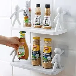 RZone STORE 2 pcs Wall Mounted Shelf Self Adhesive Bathroom Shelf - Durable Adhesive Wall Shelves - Easy Installation - Ideal for Organizing Toiletries, Shampoo, and Bath Essentials-image-30