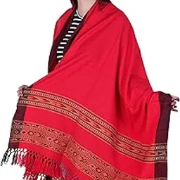 vasaba Women's Shawls Floral Jacquard Embroidered Designs-picture-31