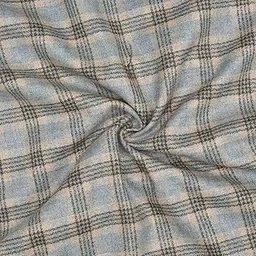 Qashida Tweed Wool Blazer Fabric for Men | Premium Checked Woollen Suiting Material | 2 Meter Cut for Blazers, Kotis & Waistcoats | 58 Inch Width | Grey, Beige Checks-picture-31