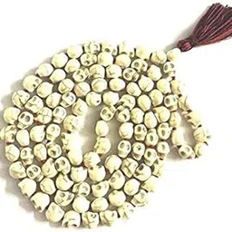 Yoshiva Skull 54+1 Beads Narmund Mala for Man and Women Plastic Chain for Puja-picture-16