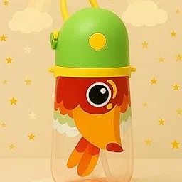 The Cheeky Kidzz Baby Sipper Straw 600ml Horn Sippy Bottle Cute Attractive Print with Strap BPA Free Liquids Feeder for Toddlers/Infants/Kids (Design 6)-picture-31