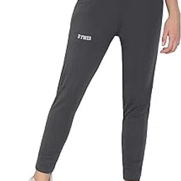 DYWER Women's & Girls' Track Pants | Sports, Gym & Running Wear | Breathable Polyester-Lycra | Elastic Waist with Drawstring | 3 Pockets with Zipper | All-Season Activewear-image-93