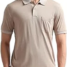 Men's Heathered Regular Fit Polo Shirt (ARAJTS3919_Khaki_2XL)-image-47