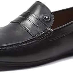 monte carlo Mens Solid Slip on Genuine Leather Loafers (201804FW)-picture-14