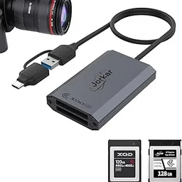 Jorkar CFexpress Type B Reader & XQD Card Reader USB-C, Camera Memery Card Reader for Nikon Canon Panasonic, 2in1 USB 3.2 10Gbps with USB A & C-picture-28